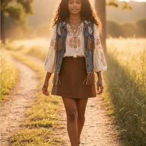 American Eagle Outfitters Brown Corduroy Mini Skirt